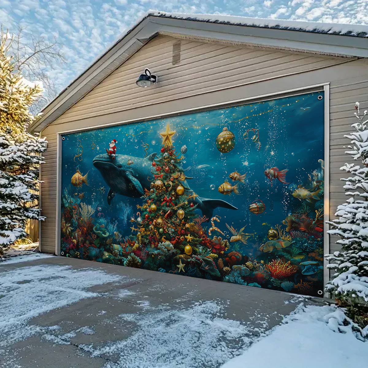Shineful Garage Door Banner Decoration - Under The Sea Collection