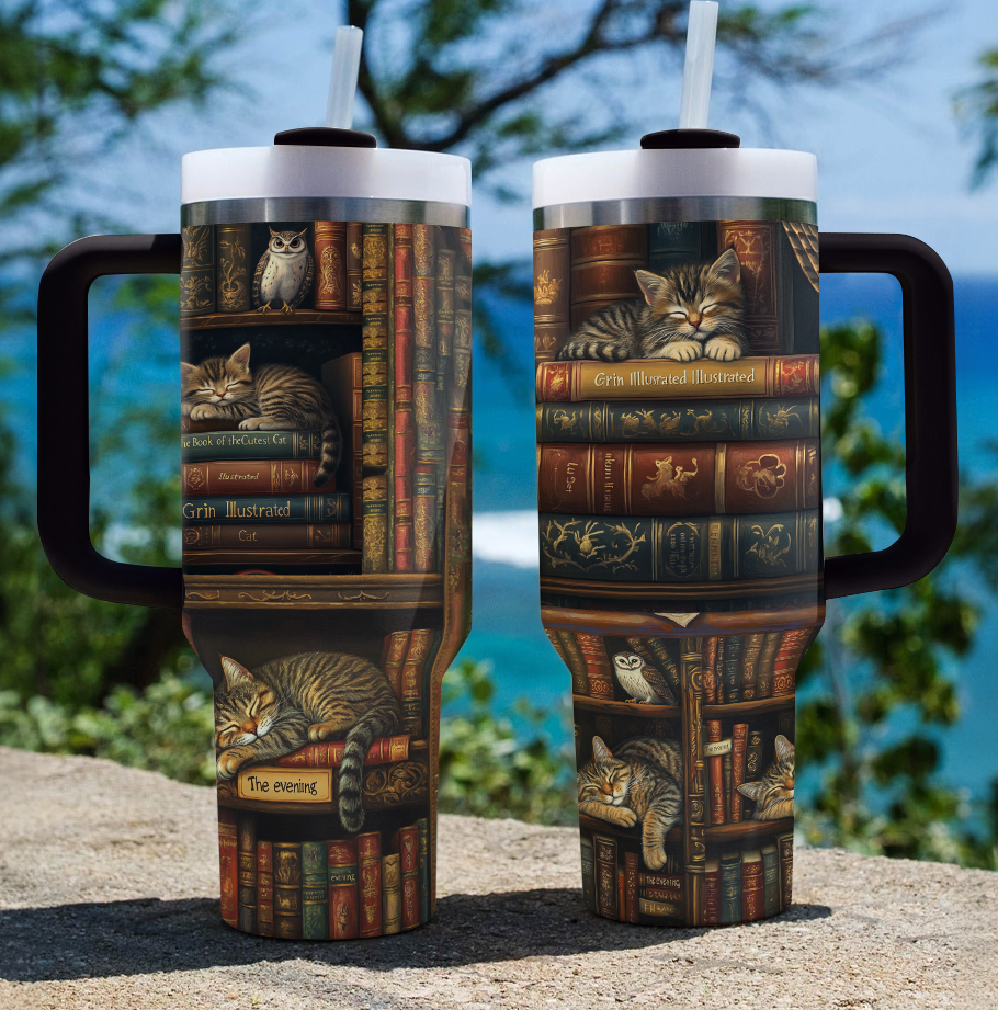 Shineful Tumbler Cat, Book, Crow