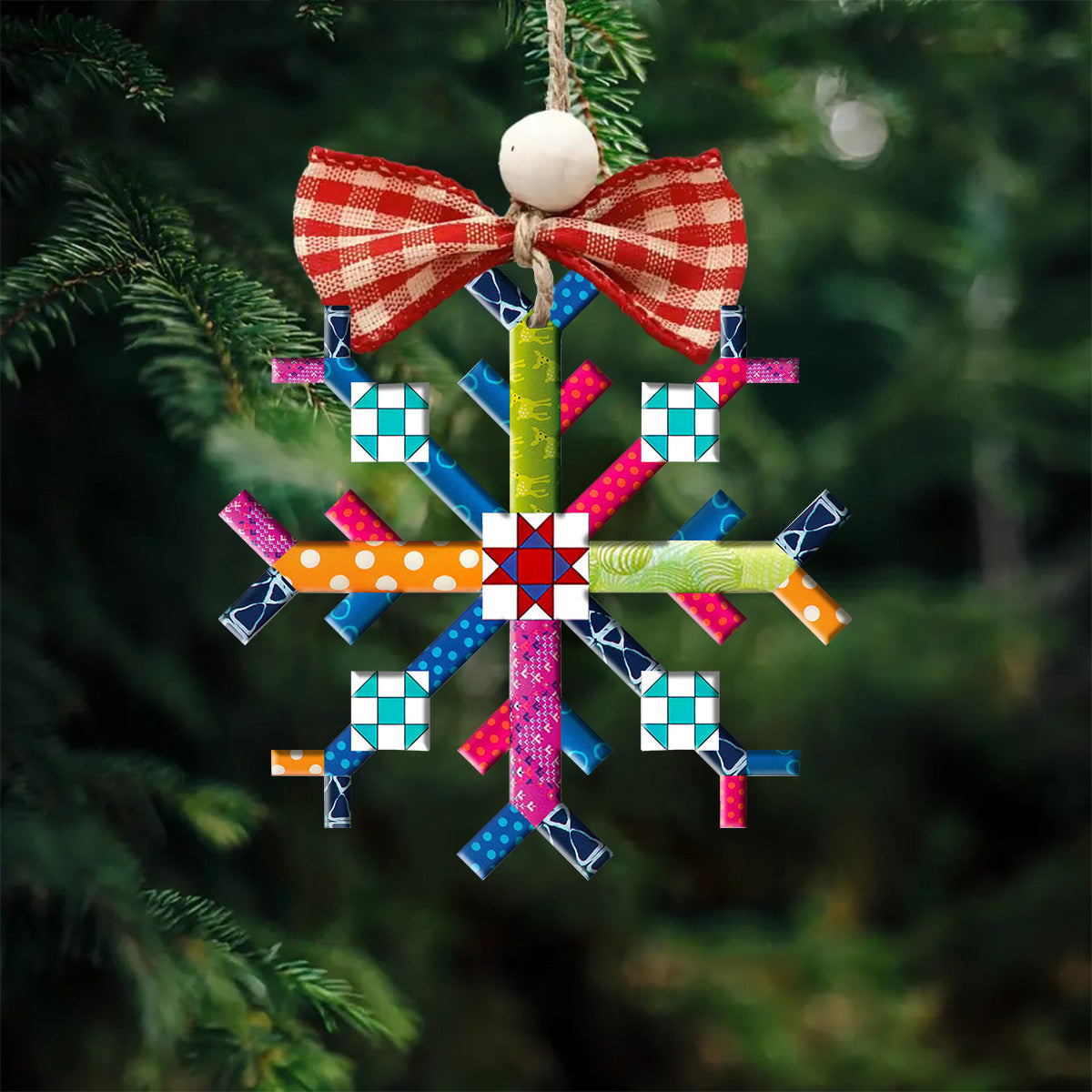 Quilting Shineful® Decoration Colorful Snowflake Ornament