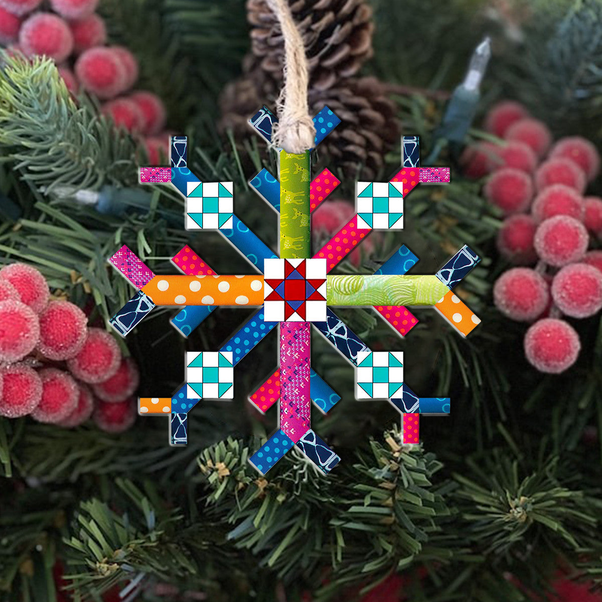 Quilting Shineful® Decoration Colorful Snowflake Ornament