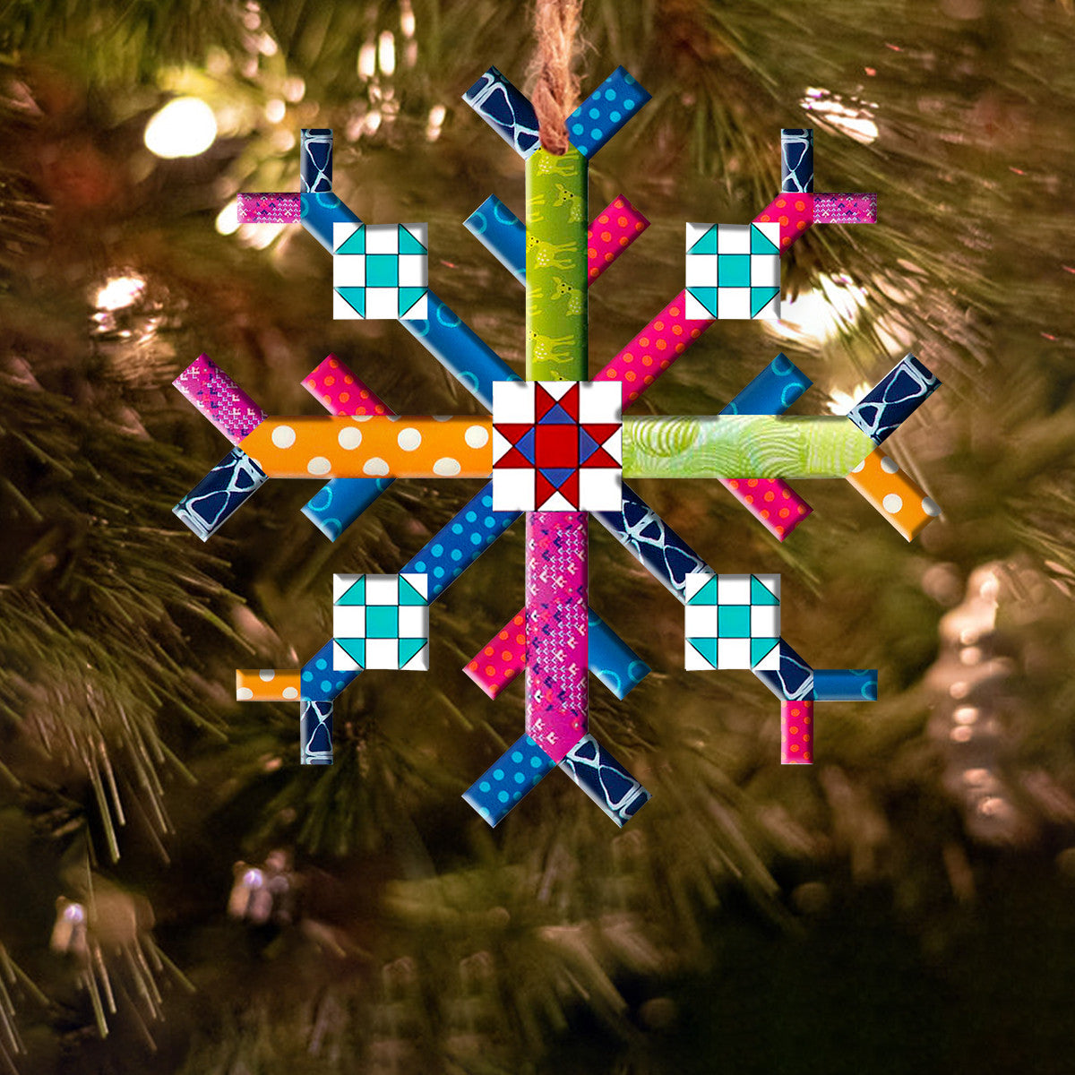 Quilting Shineful® Decoration Colorful Snowflake Ornament