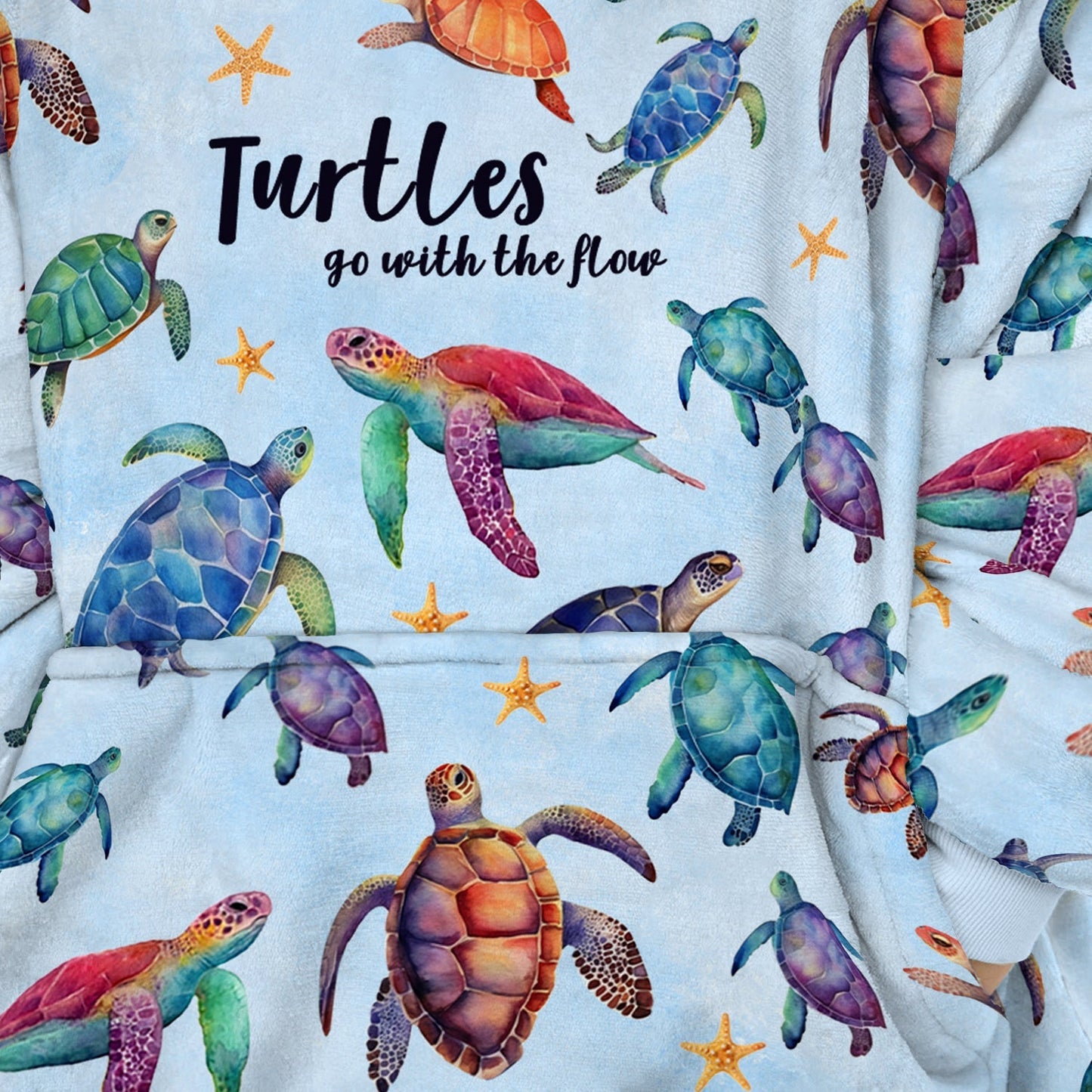Shineful Blanket Hoodie - Sea Turtle Go With The Flow