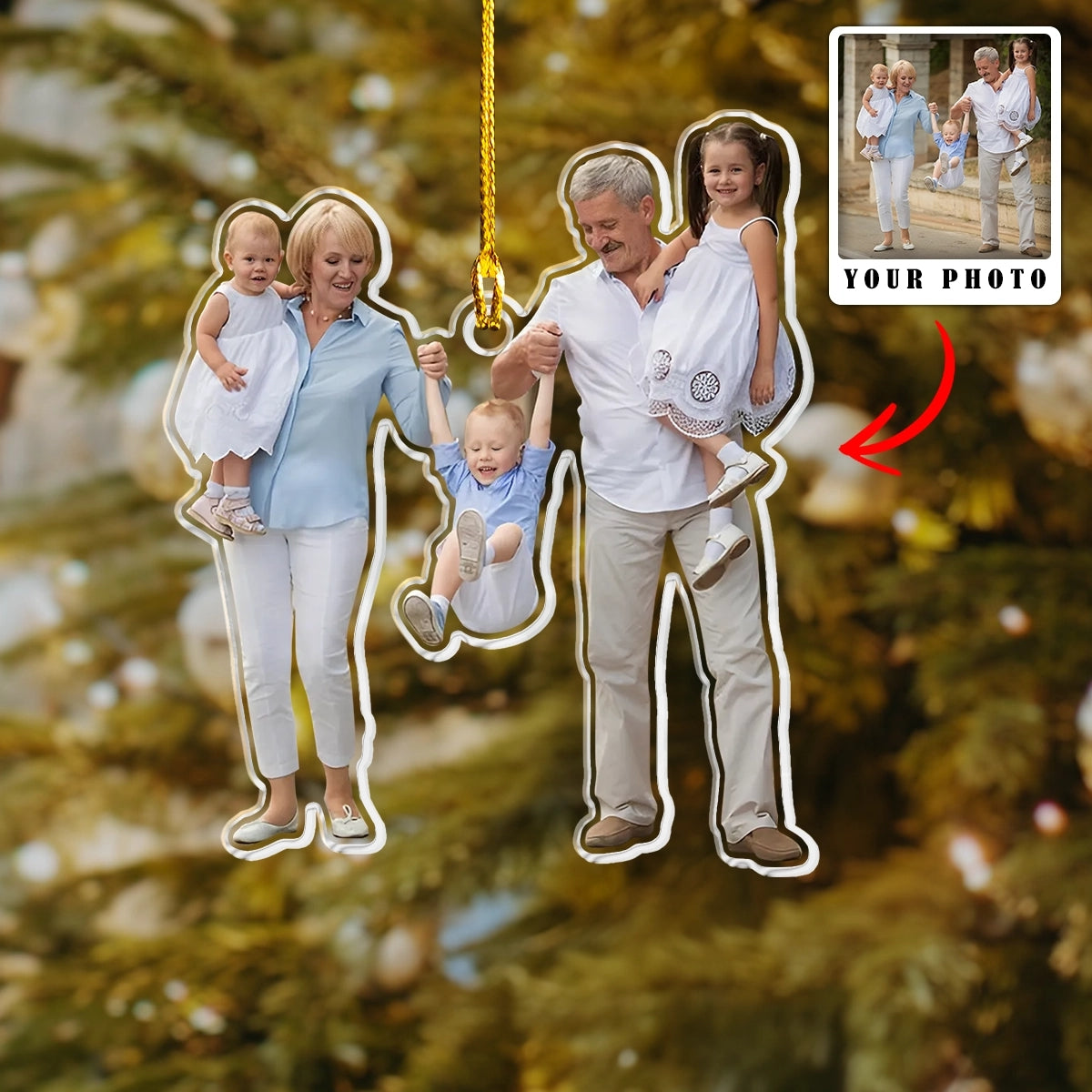 Shineful Decoration Ornament Family Personalized Pack Upload Photo