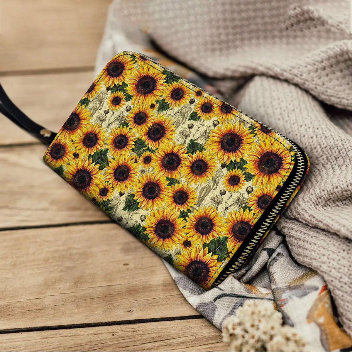 Shineful Leather Clutch Purse Sunflower Legacy - Grandma, Mom & Daughter Edition
