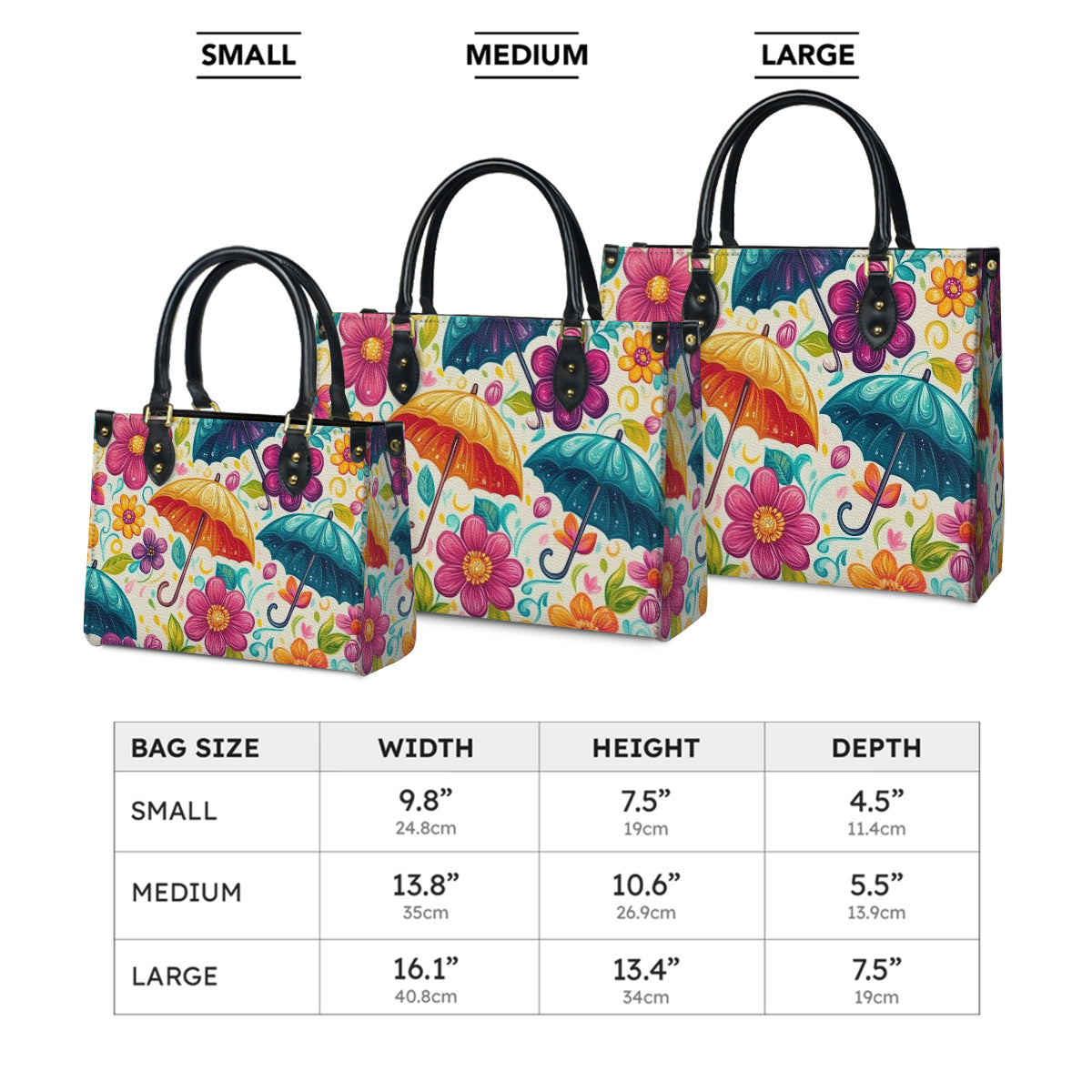 Shineful Leather Bag Umbrella Garden