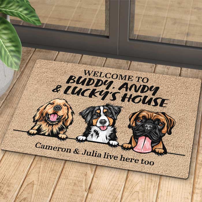 Shineful Doormat Personalized Door Mat, Home Decor, Welcome Mat, Door Mats Indoor, Indoor Door Mat, Funny Welcome Mat, Dog Welcome Mat, Welcome Mats Outdoor, Gift for Dog Lovers, Cute Doormat