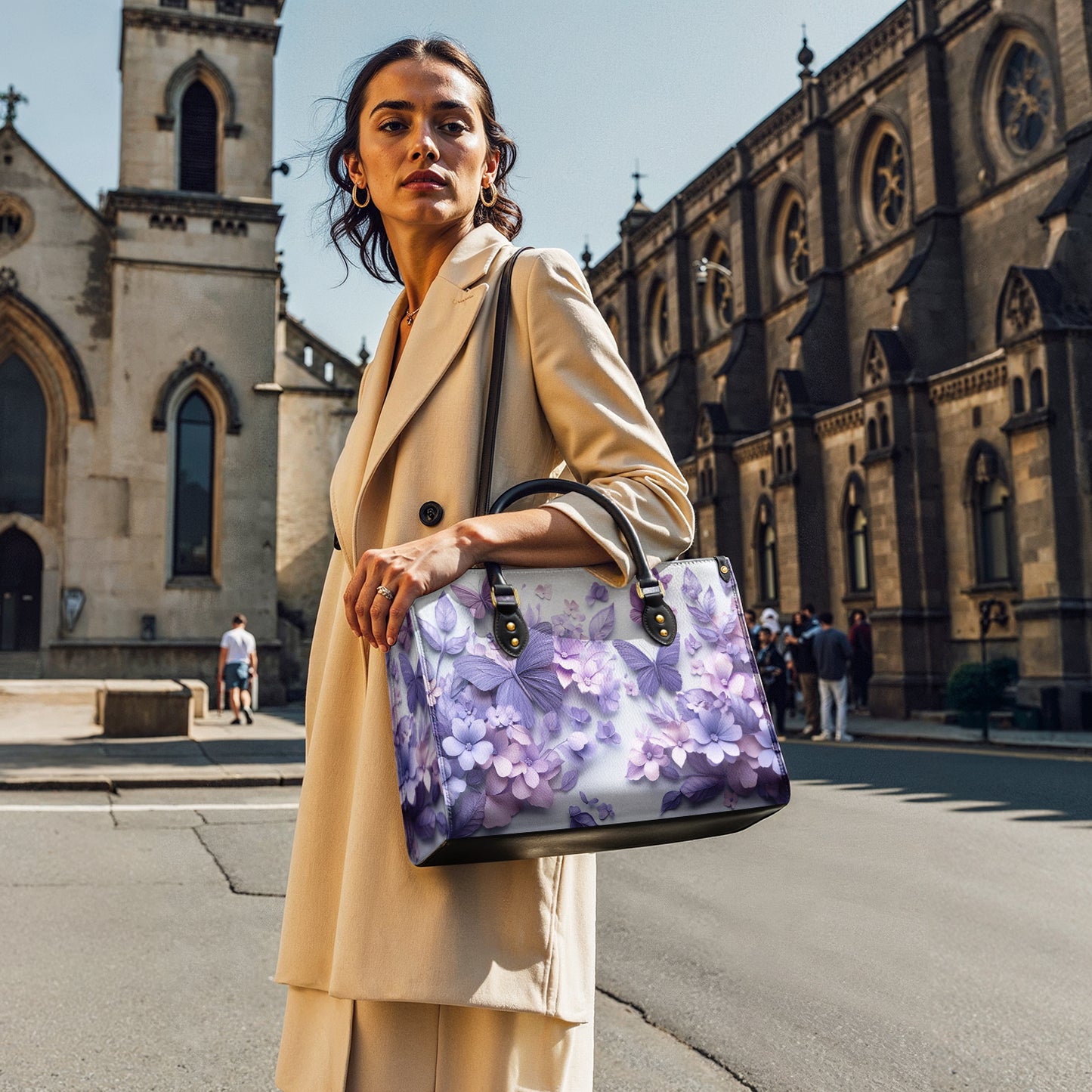 Shineful Leather Bag Wings Over Blooms