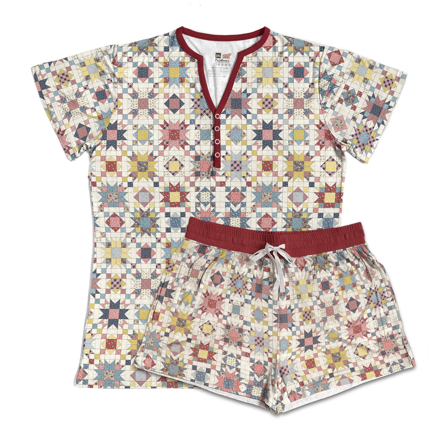 Short de pyjama brillant avec jolie couette en forme d'étoile