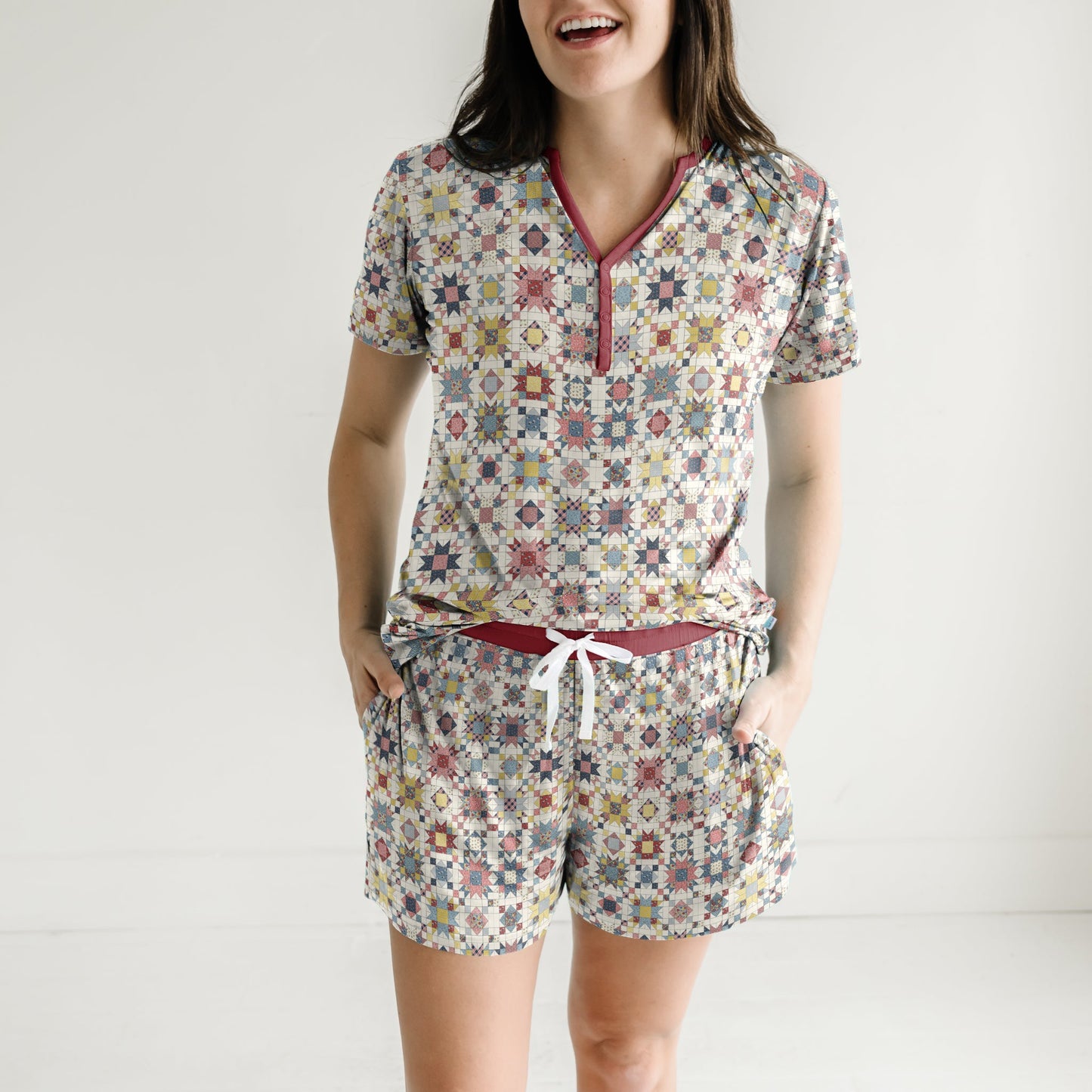 Short de pyjama brillant avec jolie couette en forme d'étoile