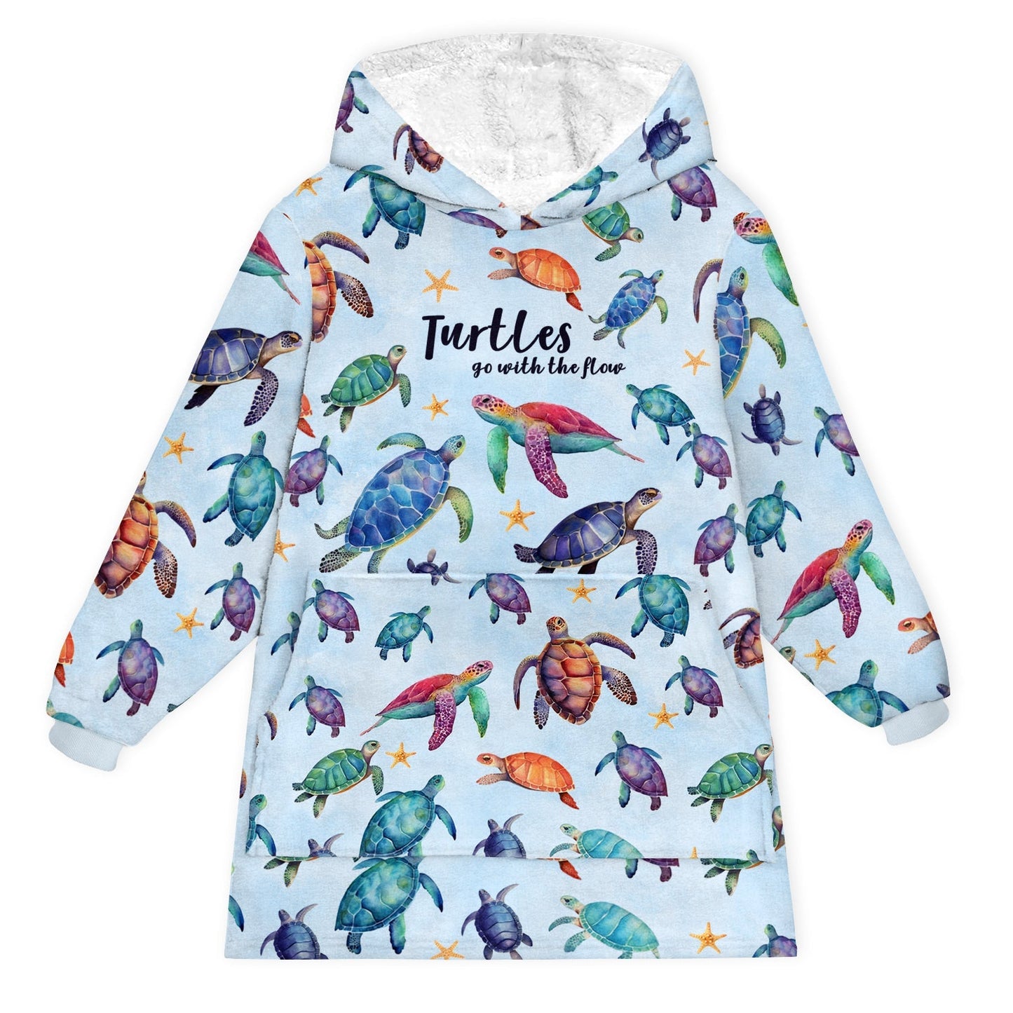 Shineful Blanket Hoodie - Sea Turtle Go With The Flow