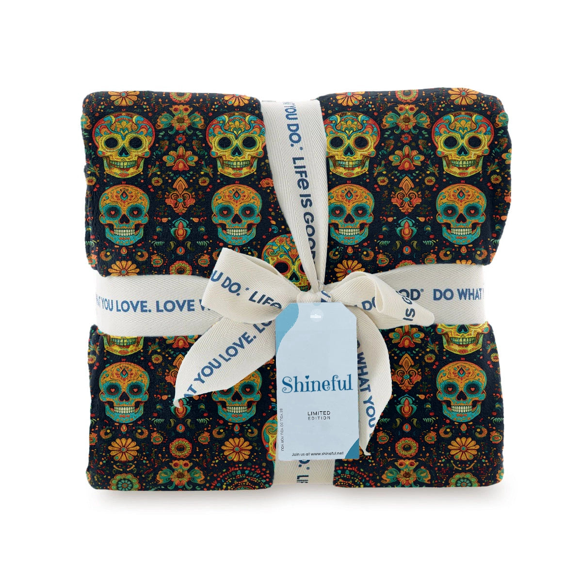 Shineful Fleece Blanket Boho Skull Harmony