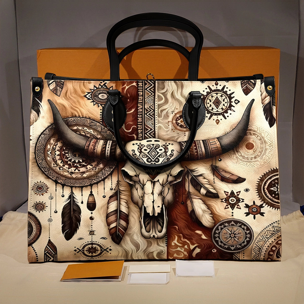 Shineful Leather Bag Boho Tribal Elegance