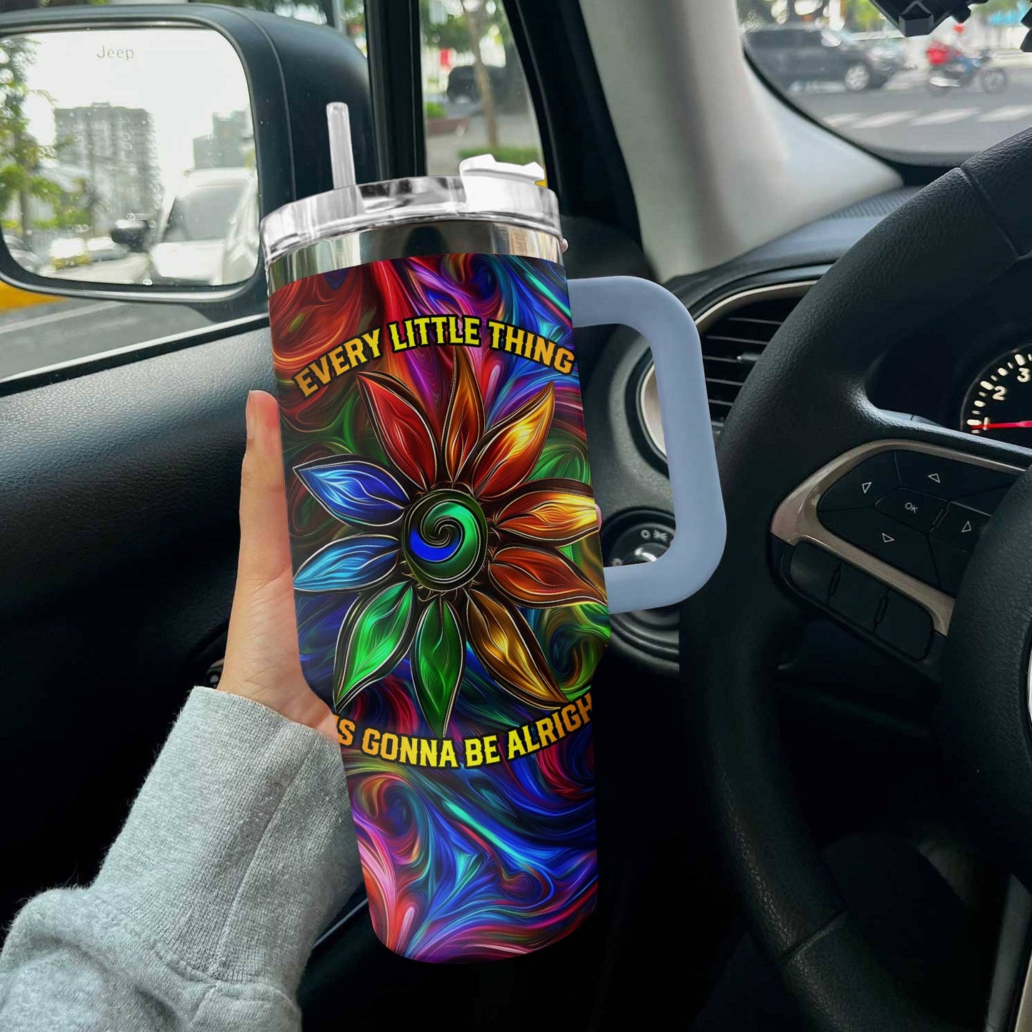 Hippie 40 Oz Shineful™ Tumbler Be Alright Tl10 Sky Blue 40Oz