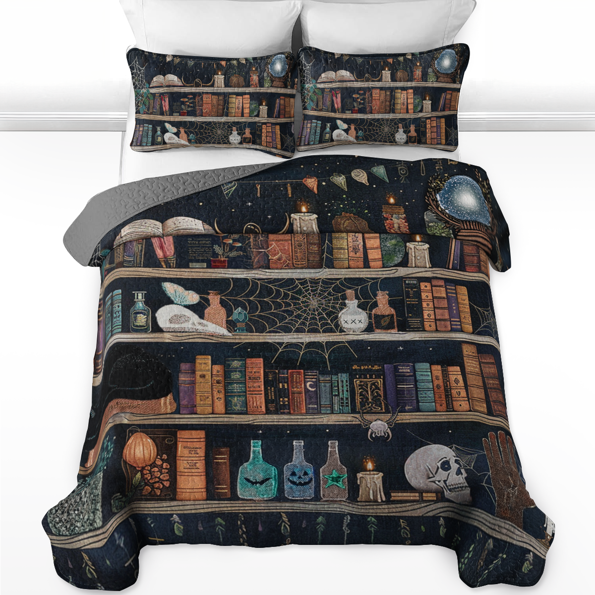 Shineful All Season Quilt 3-Piece Set The Witch Library