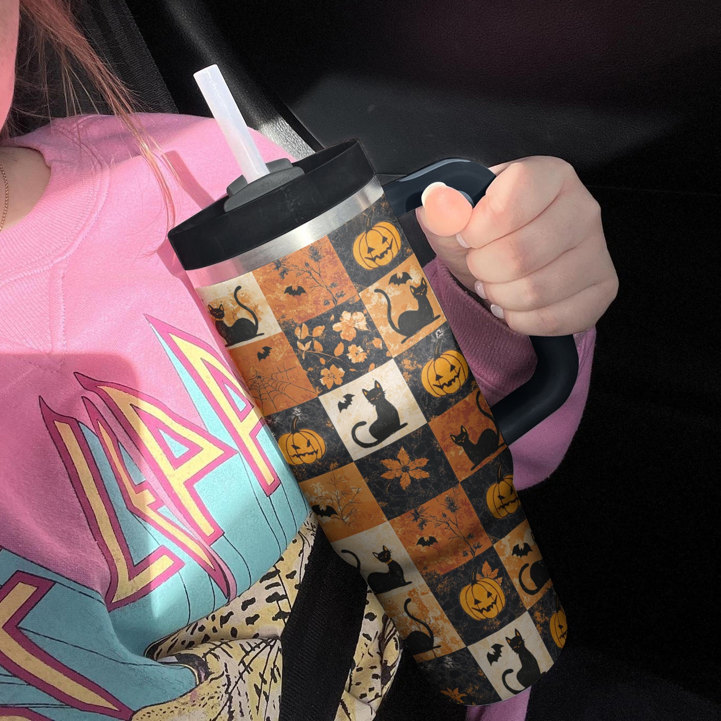 Shineful Tumbler Mystic Black Cat Autumn