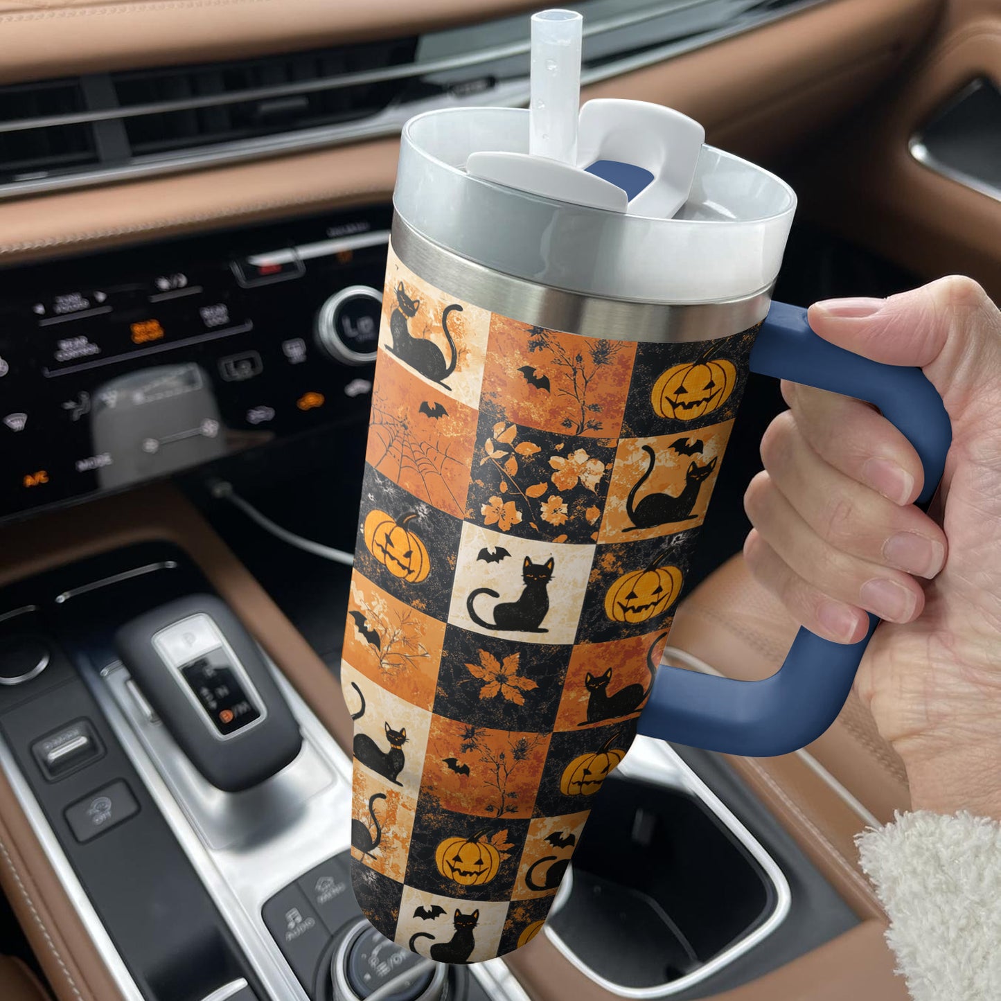 Shineful Tumbler Mystic Black Cat Autumn