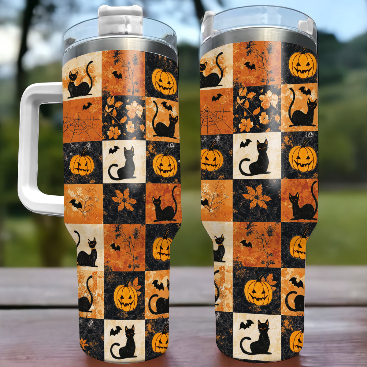 Shineful Tumbler Mystic Black Cat Autumn