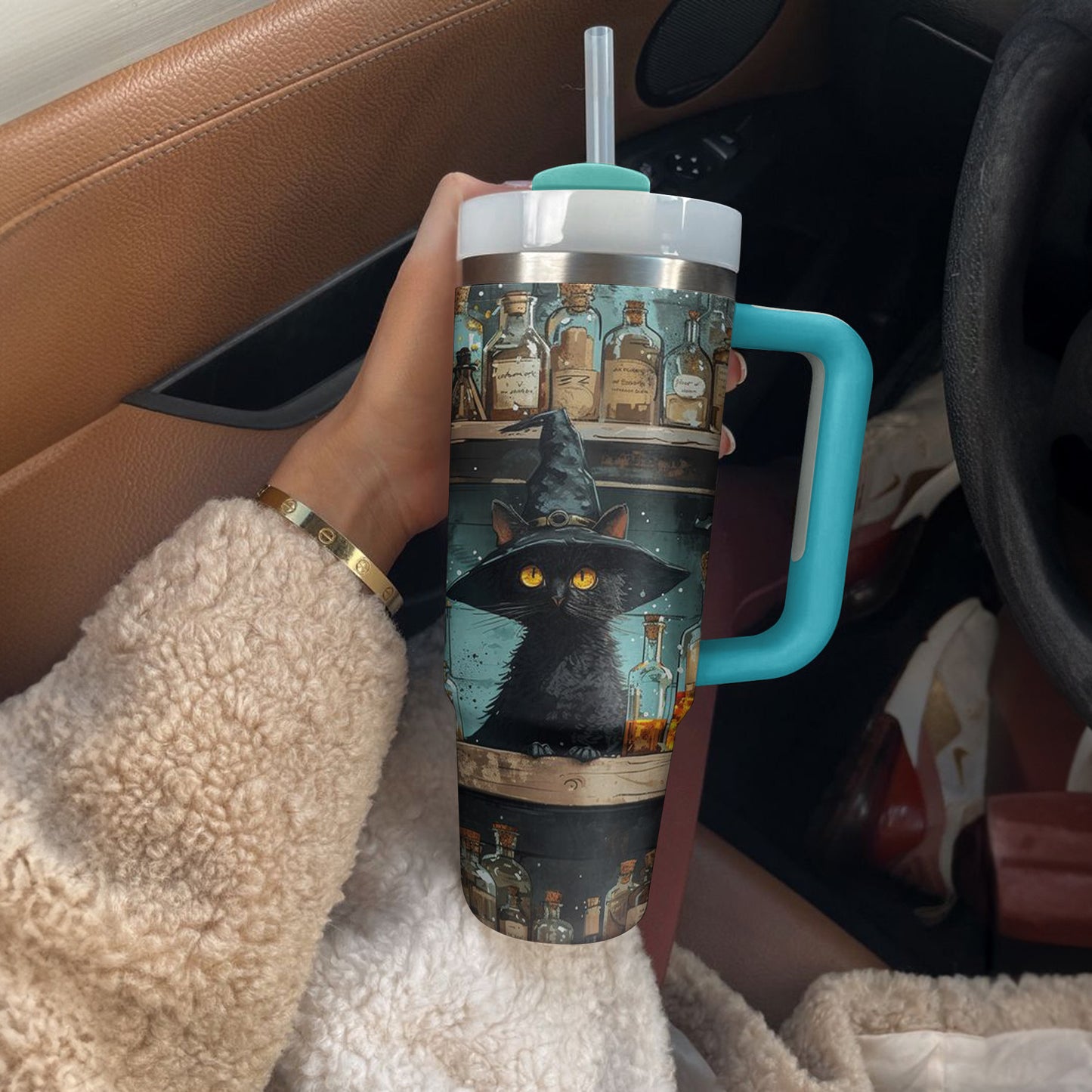 Shineful Tumbler Witch's Brew Cat