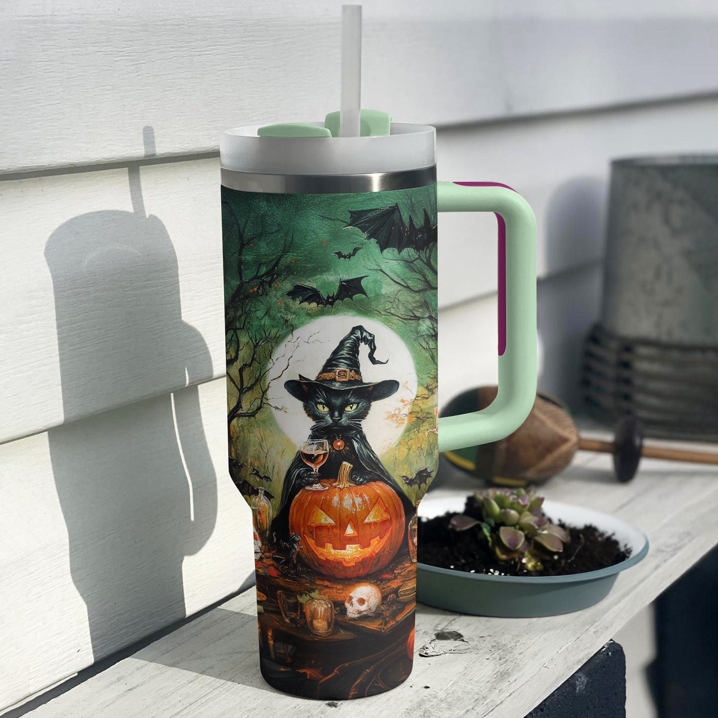 Shineful Tumbler Witchy Black Cat