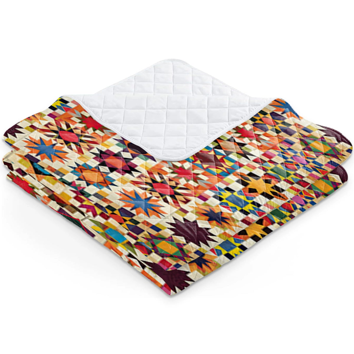 Shineful Flat Print Faux Quilt Blanket Quilting Blocks Pattern