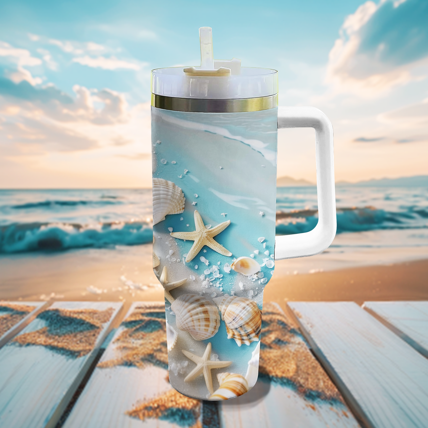 Shineful Tumbler Baby Blue Beachside Gems