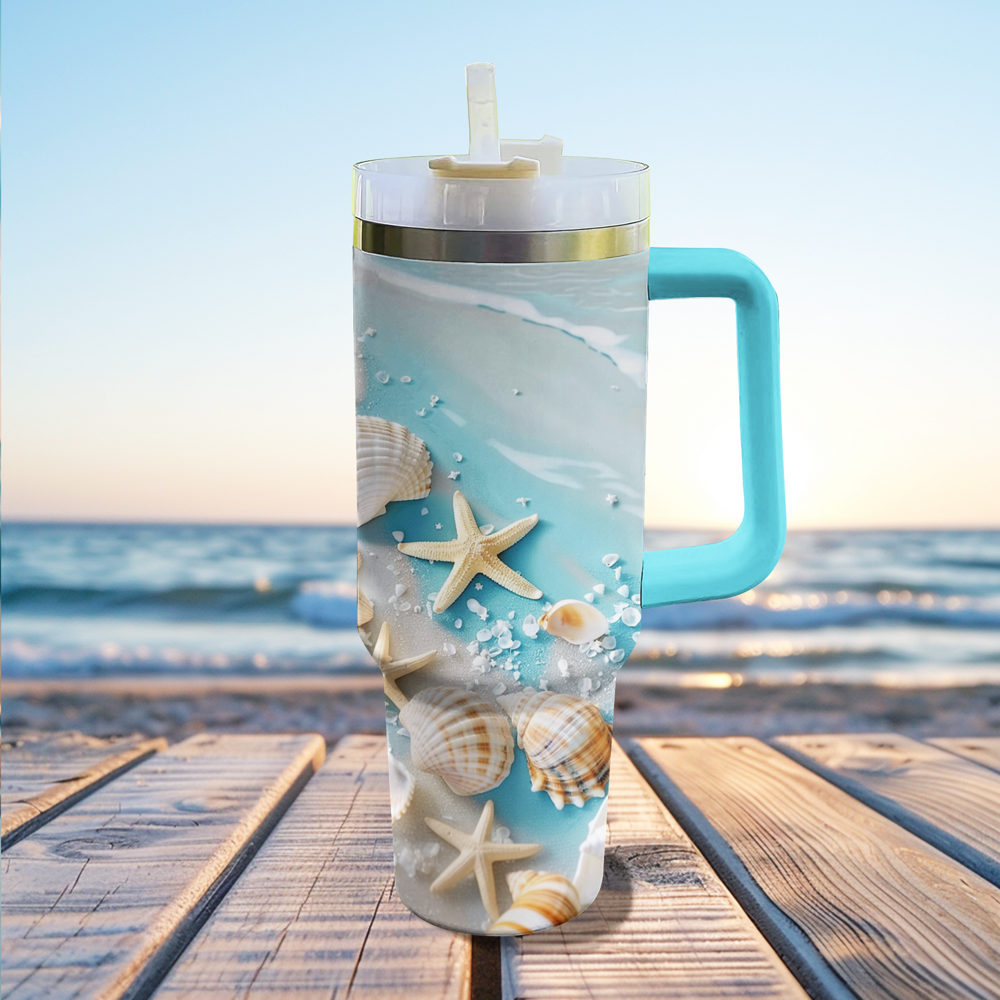 Shineful Tumbler Baby Blue Beachside Gems