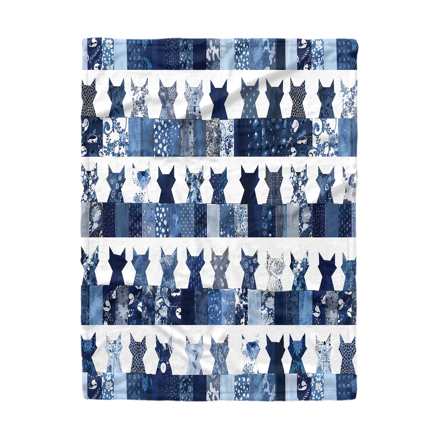 Shineful Fleece Blanket Elegent Catmom Flowers