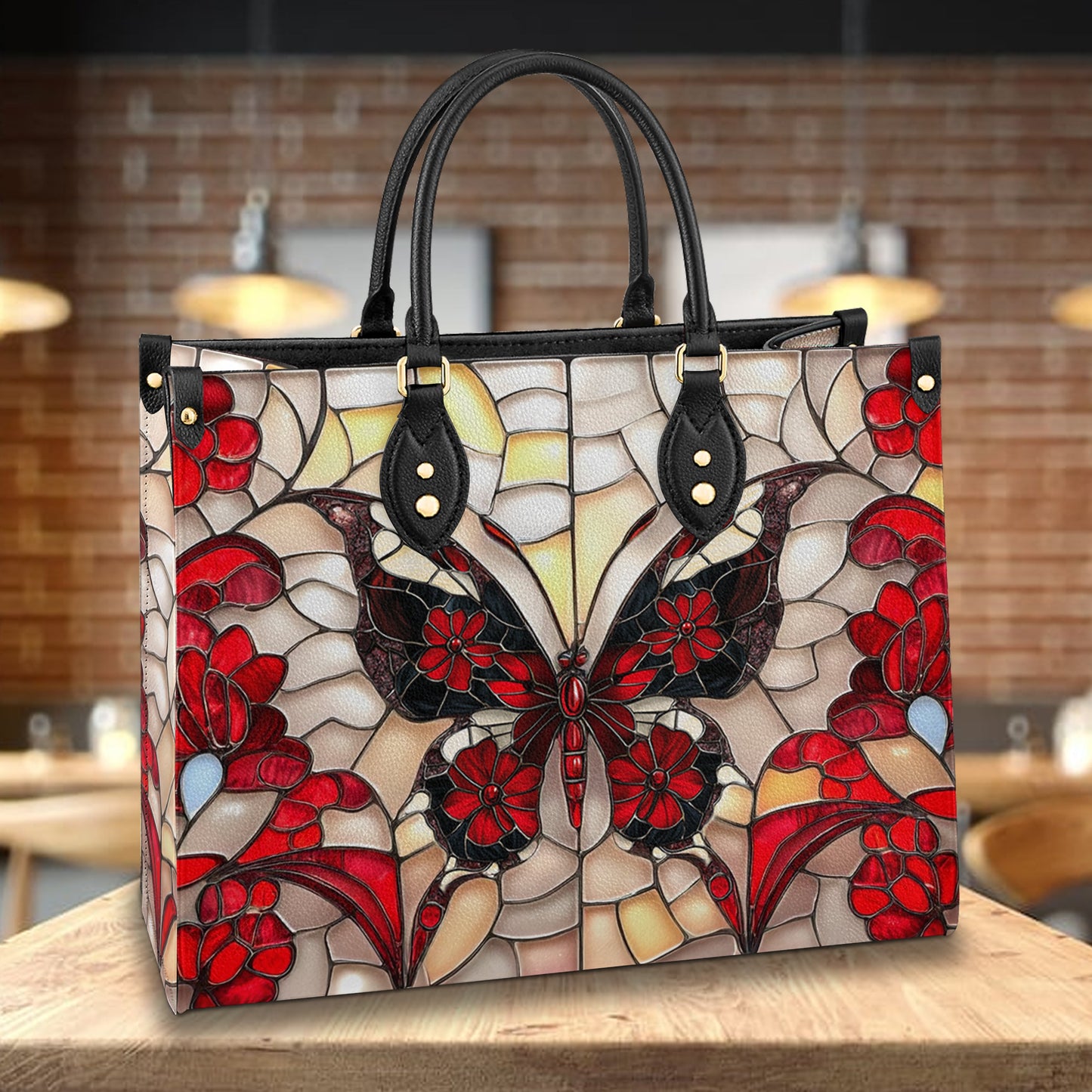 Shineful Leather Bag Butterfly Mosaic