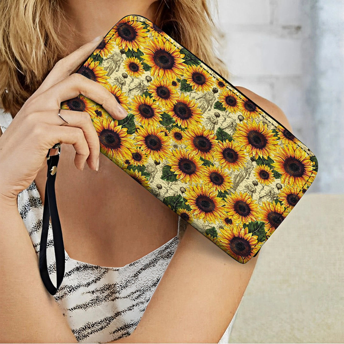 Shineful Leather Clutch Purse Sunflower Legacy - Grandma, Mom & Daughter Edition
