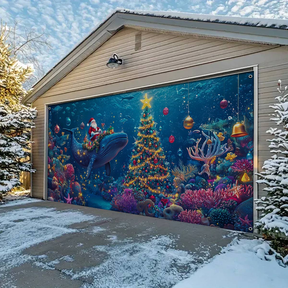 Shineful Garage Door Banner Decoration - Under The Sea Collection