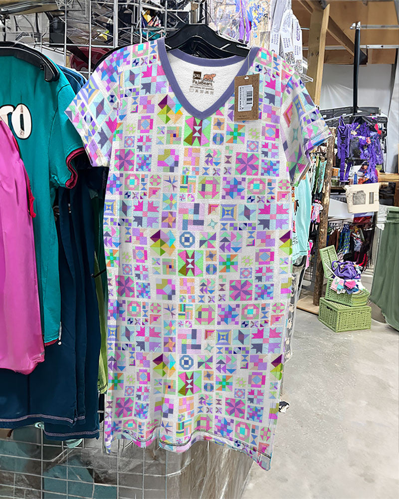 Quilting Shineful® V-Neck Press Colorful Tl10