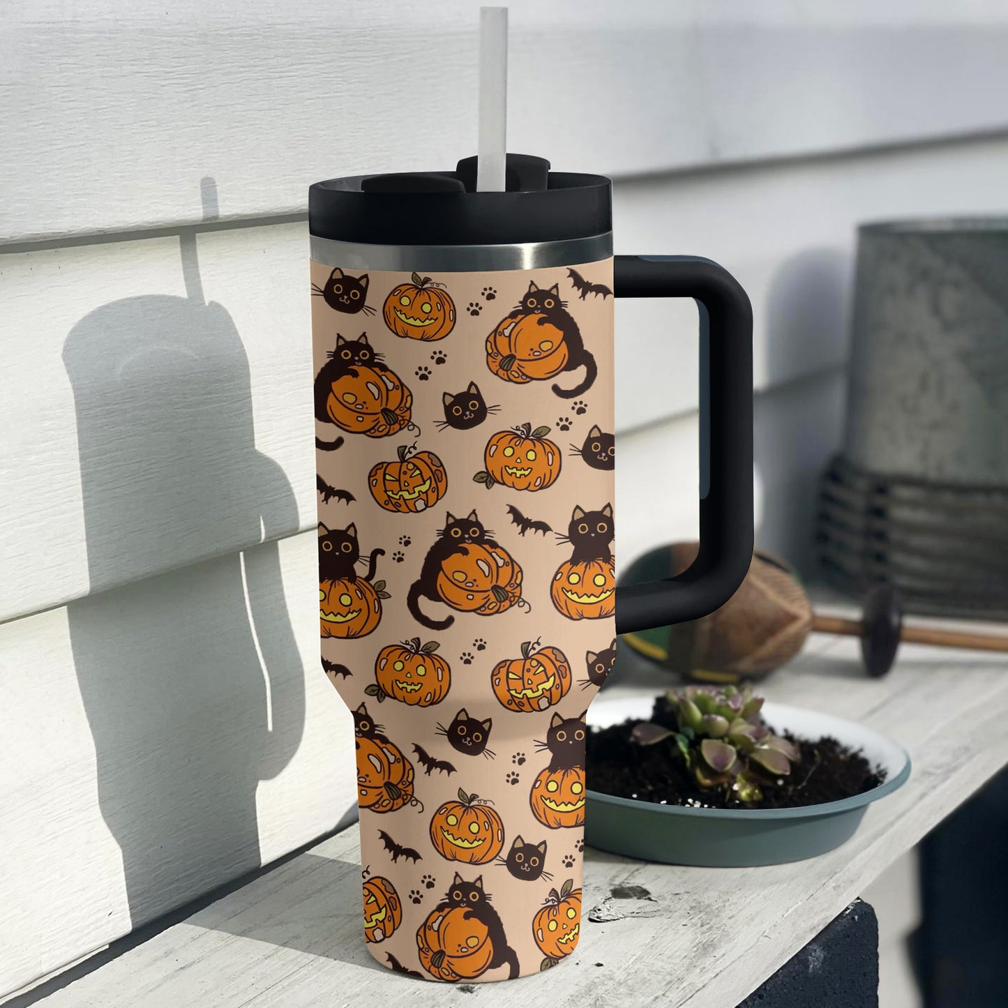 Shineful Tumbler Halloween Black Cat