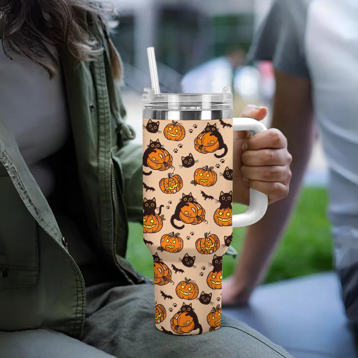 Shineful Tumbler Halloween Black Cat
