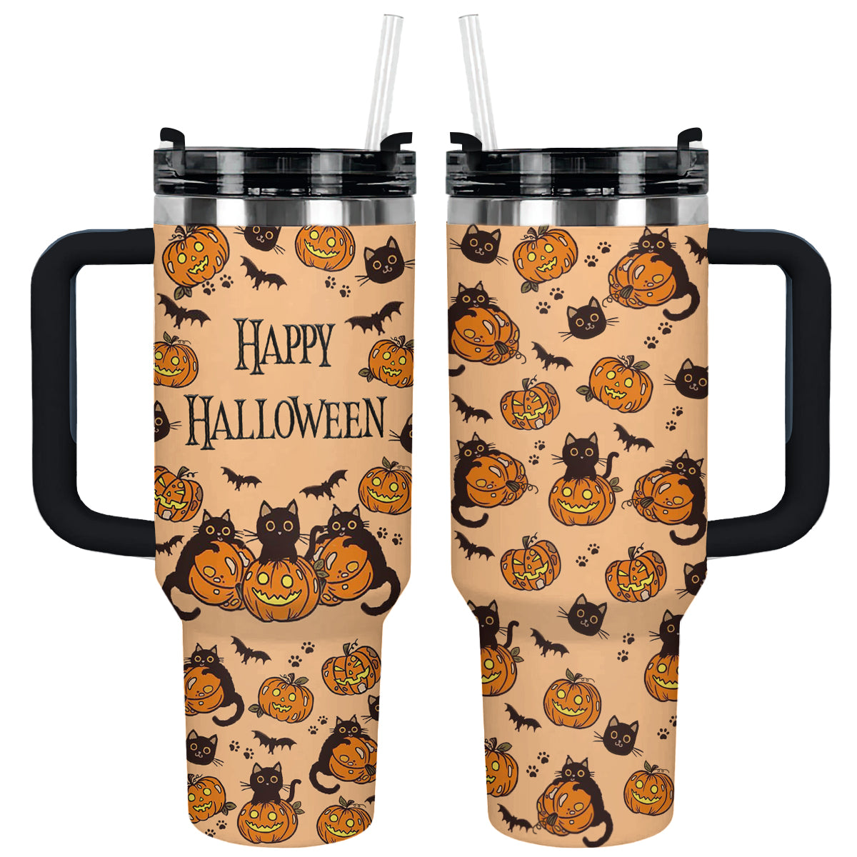 Shineful Tumbler Happy Halloween Black Cat
