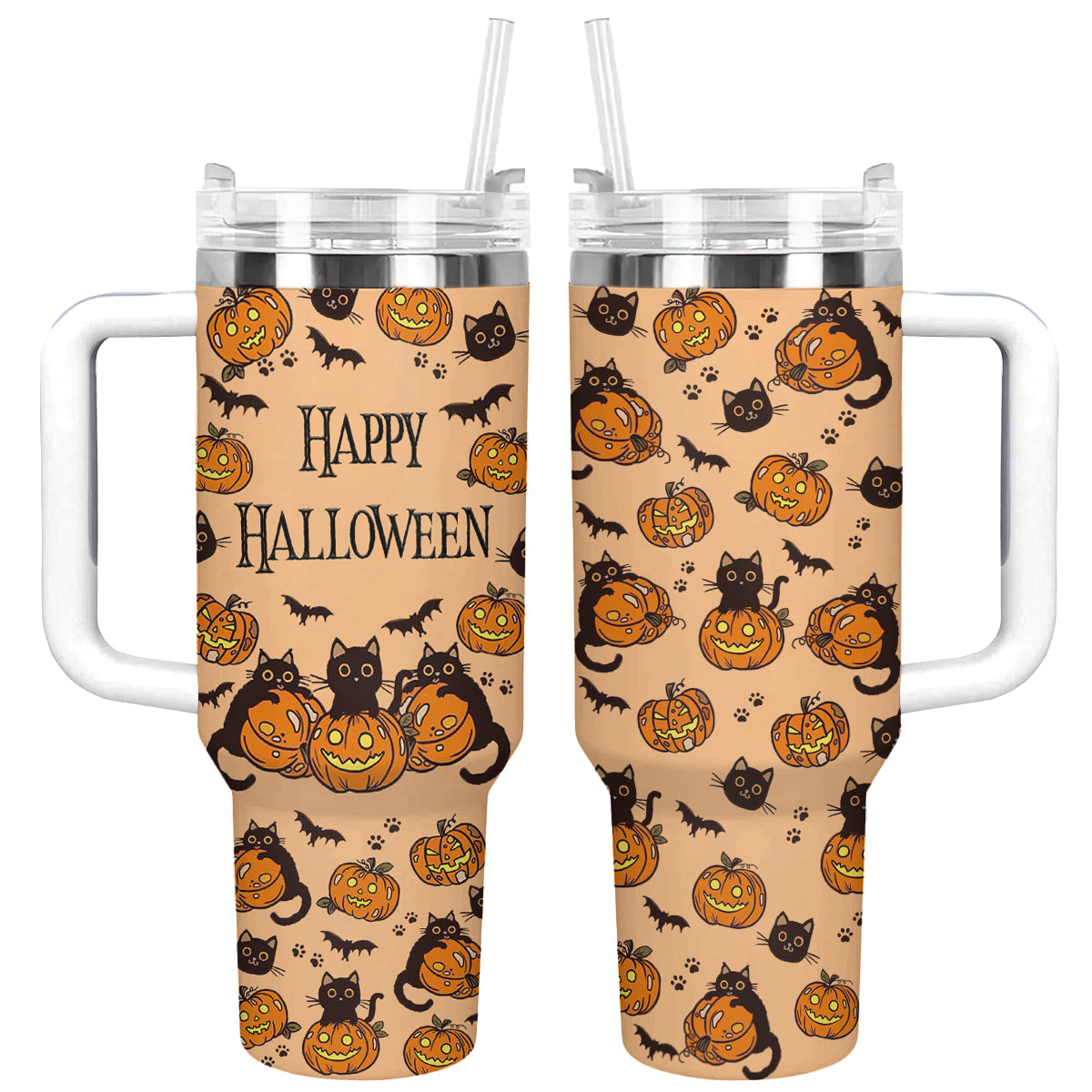 Shineful Tumbler Happy Halloween Black Cat