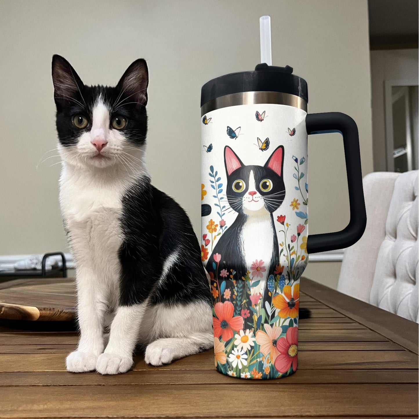 Shineful Tumbler Cat In Flower Garden Ver 1