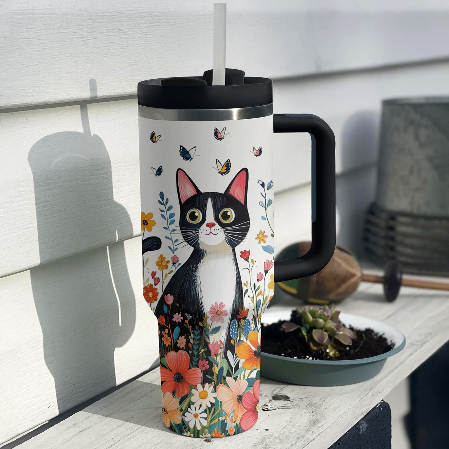 Shineful Tumbler Cat In Flower Garden Ver 1