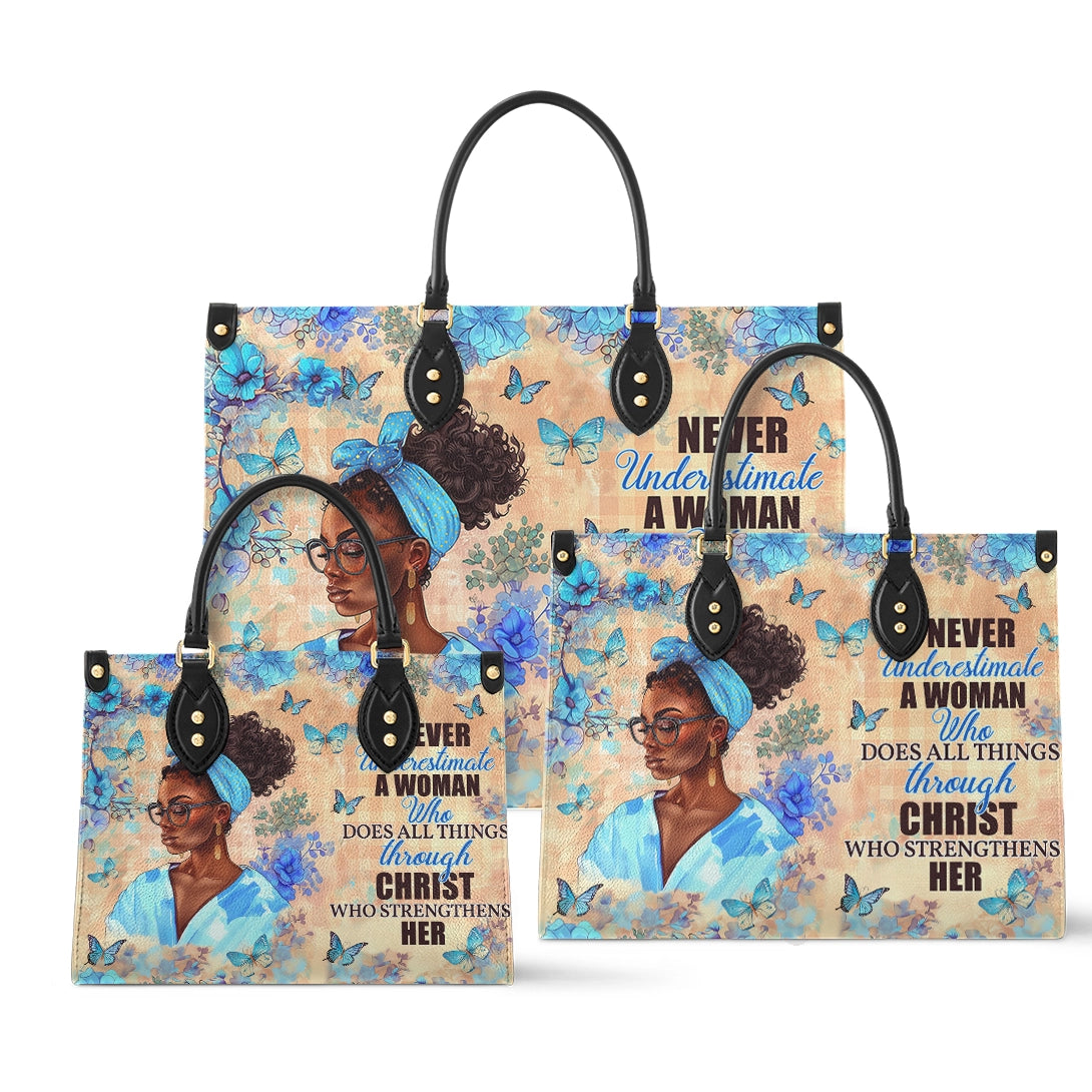 Shineful Leather Bag Blessed & Strong Woman