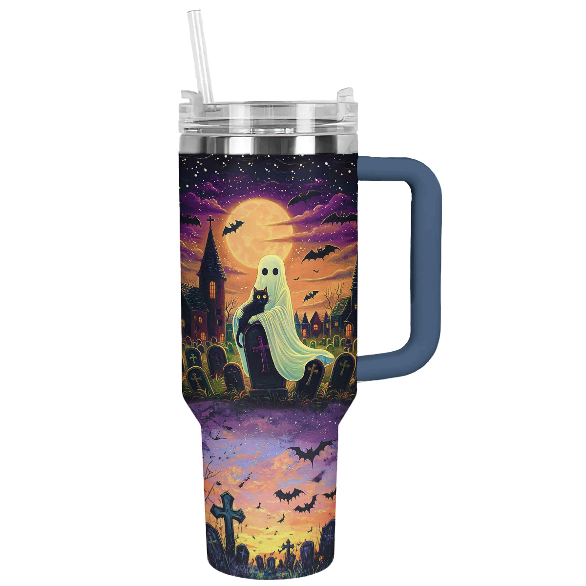 Shineful Tumbler Cat In Ghost Hands