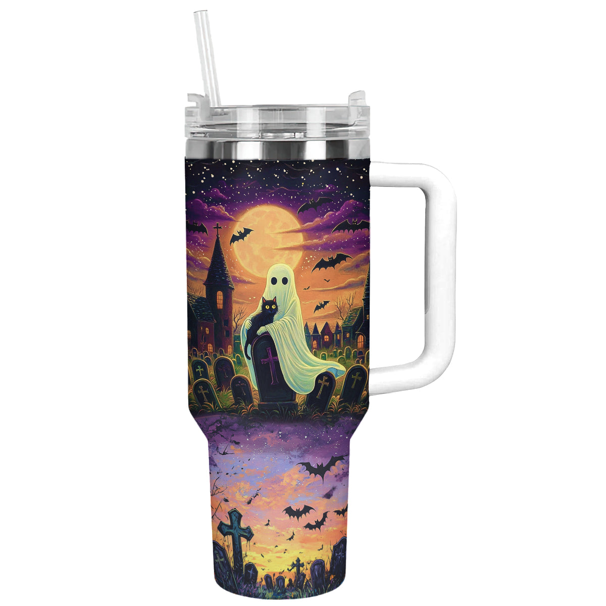 Shineful Tumbler Cat In Ghost Hands