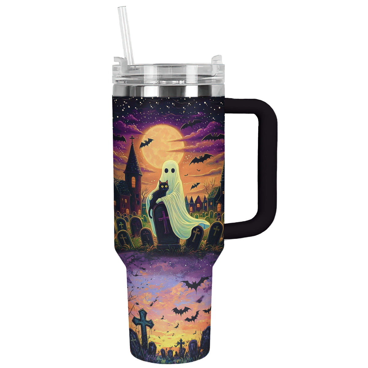 Shineful Tumbler Cat In Ghost Hands