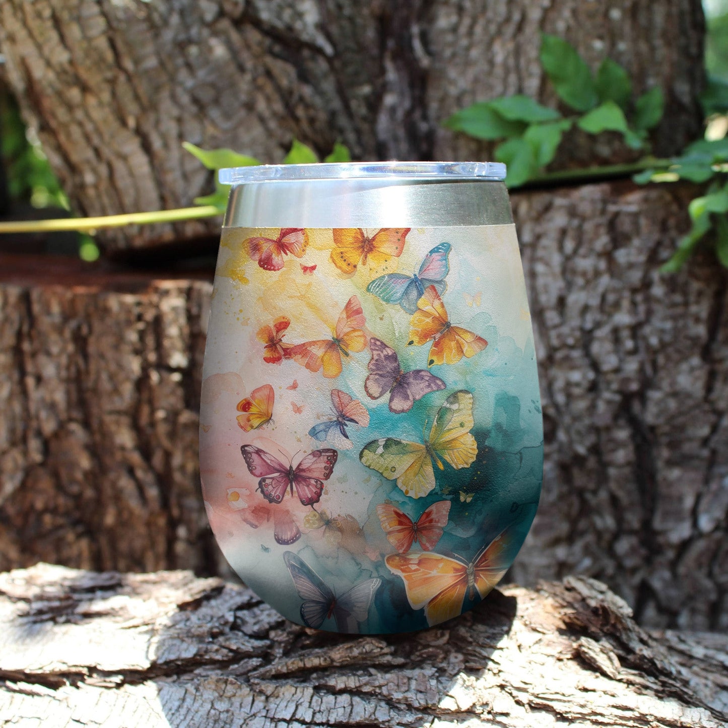 Butterfly 12 Oz Shineful™ Colorful Nl09 12Oz Tumbler