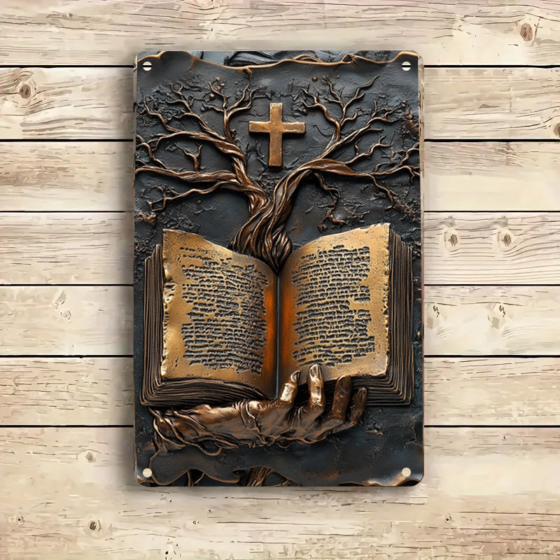 Shineful 2D Metal Sign Tree of Life in Scripture