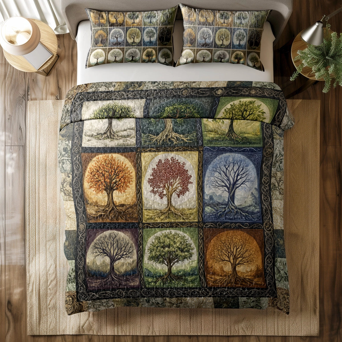 Shineful All Season Quilt 3-Piece Set - Celtic Tree of Life