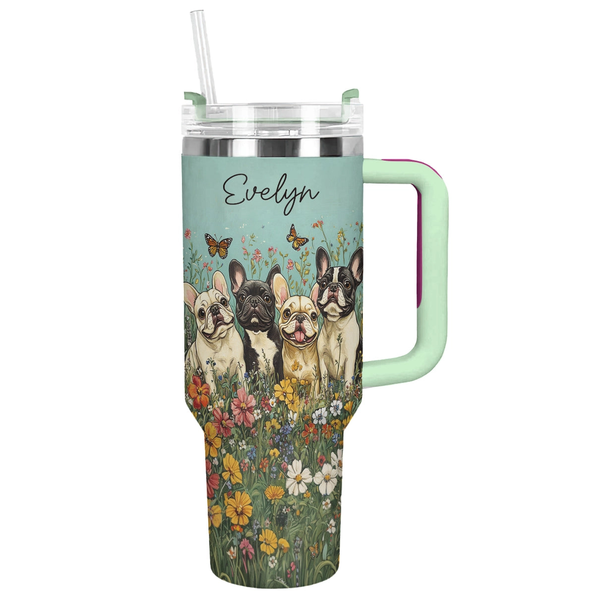 Shineful Tumbler Personalized Adorable French Bulldogs