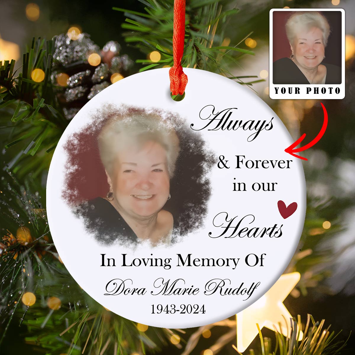 Shineful Acrylic Ornament Custom Photo Pack Discount Memorial