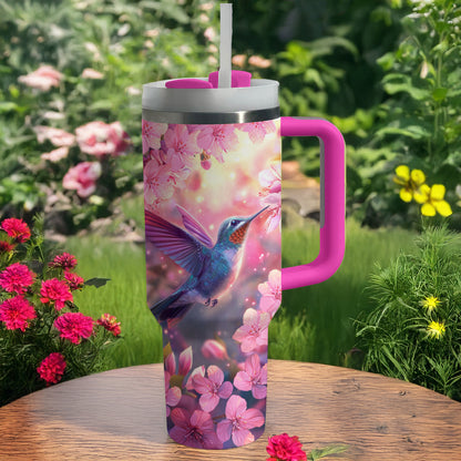 Shineful Tumbler Springtime Blossom Hummingbird