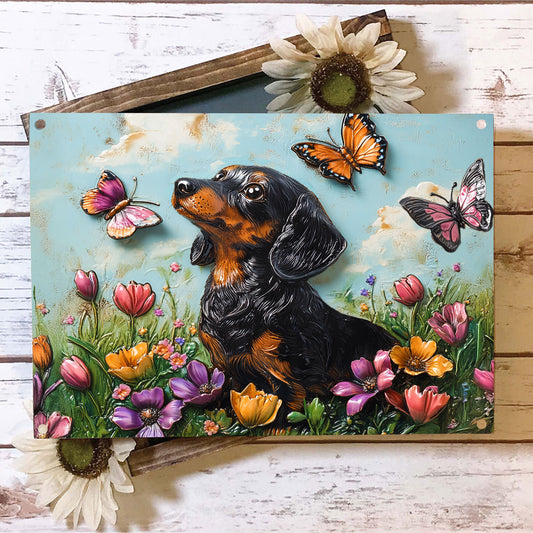 Shineful 2D Metal Sign Dachshund Delight