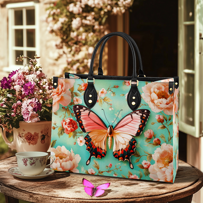 Shineful Leather Bag Ethereal Spring Butterfly