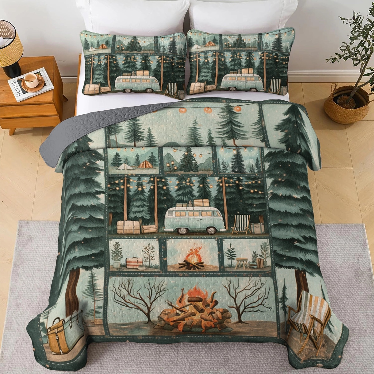 Shineful All Season Quilt 3-Piece Set - Cozy Camper's Escape